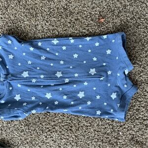 Blue Star-Patterned Baby Onesie